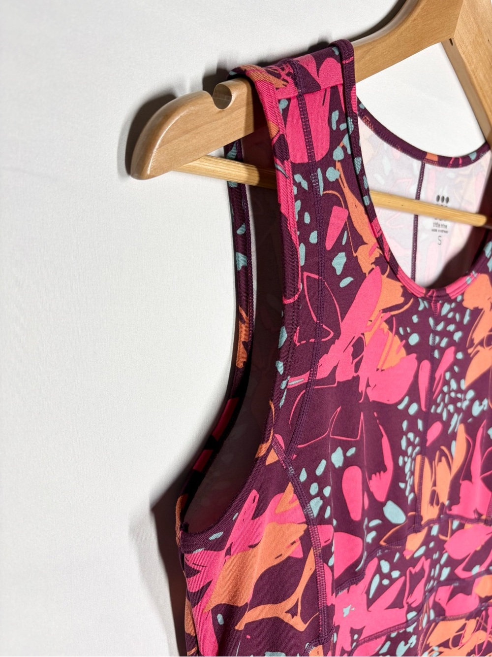 Like New Title Nine Tank Dream Dress in Burgundy, Pink, & Orange Floral. Small - Picture 6 of 13